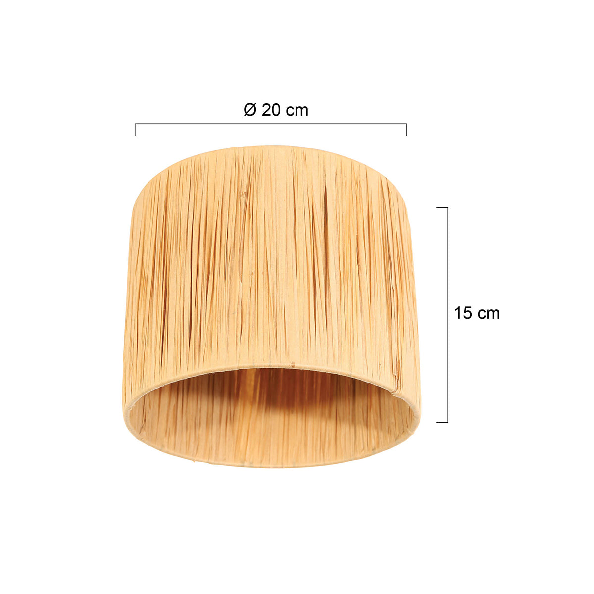 Small Round Cork Lampshade by Steinhauer – dimension drawing