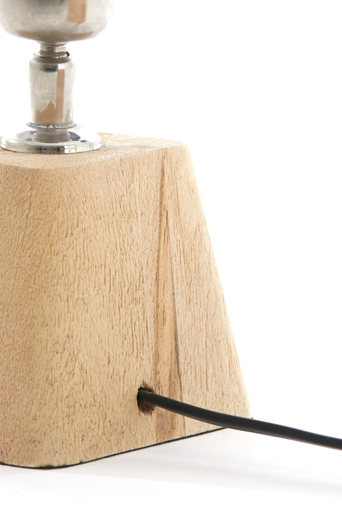 Kwadratowa drewniana lampa stołowa Kardan Light & Living – rysunek z wymiarami