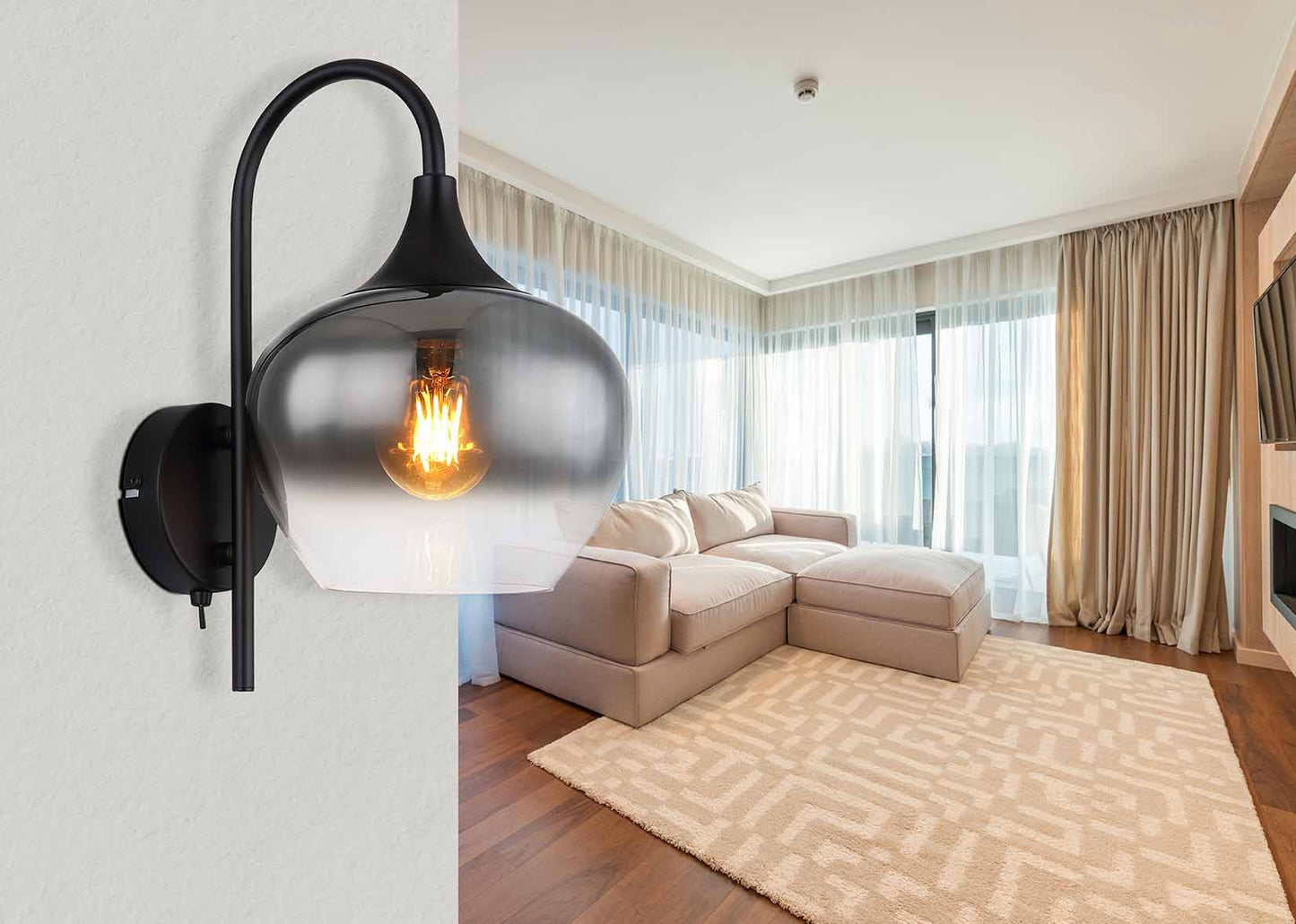 moderne-wandlamp-zwart-metaal-globo-maxy-variant-image2