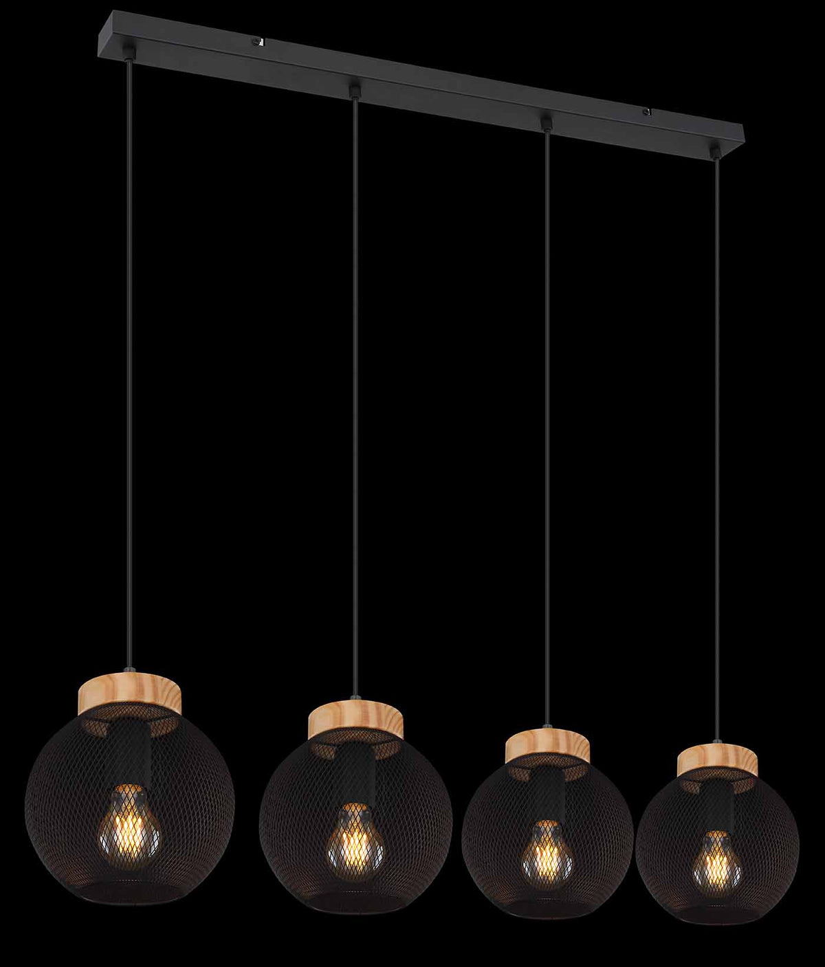 Globo Pablo Black Retro Pendant Light – image 3