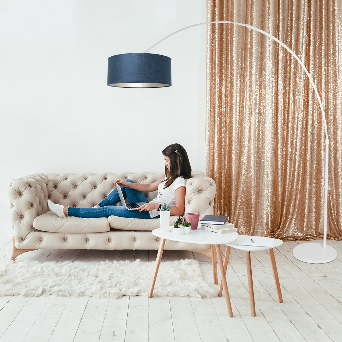 uitschuifbare-booglamp-met-blauwe-kap-steinhauer-sparkled-light-variant-image2