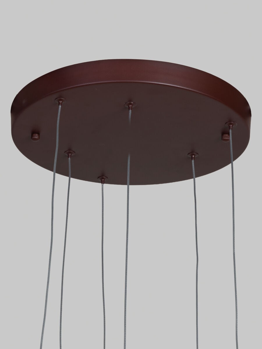 Bordeauxrode glazen hanglamp met bolkappen It's About RoMi Murano – maattekening