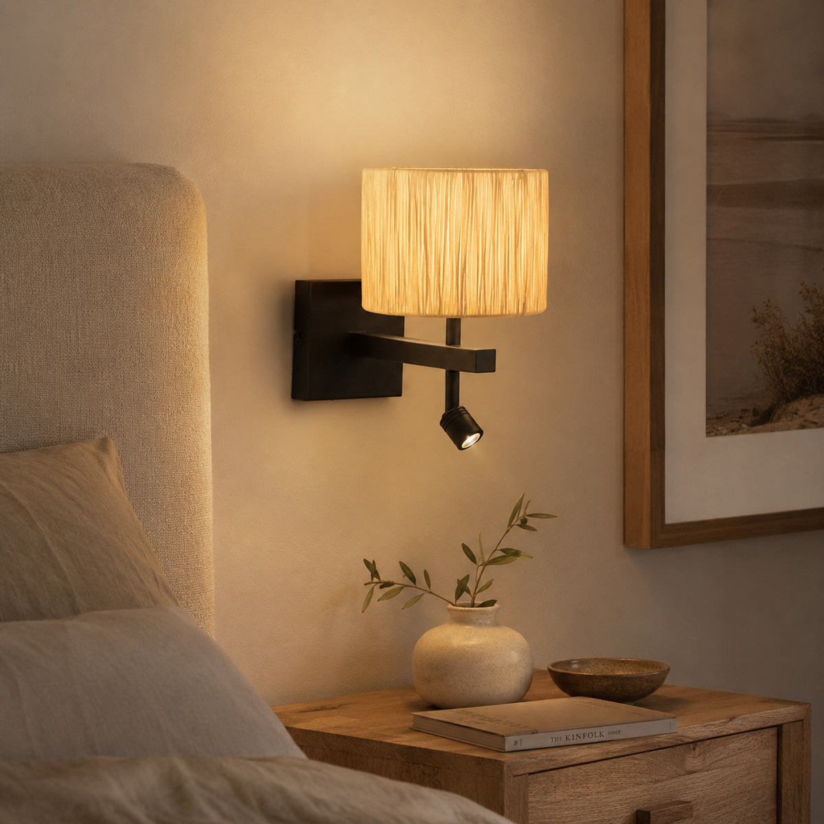 wandlamp-zwart-met-houtkleurige-kap-steinhauer-stang-variant-image2