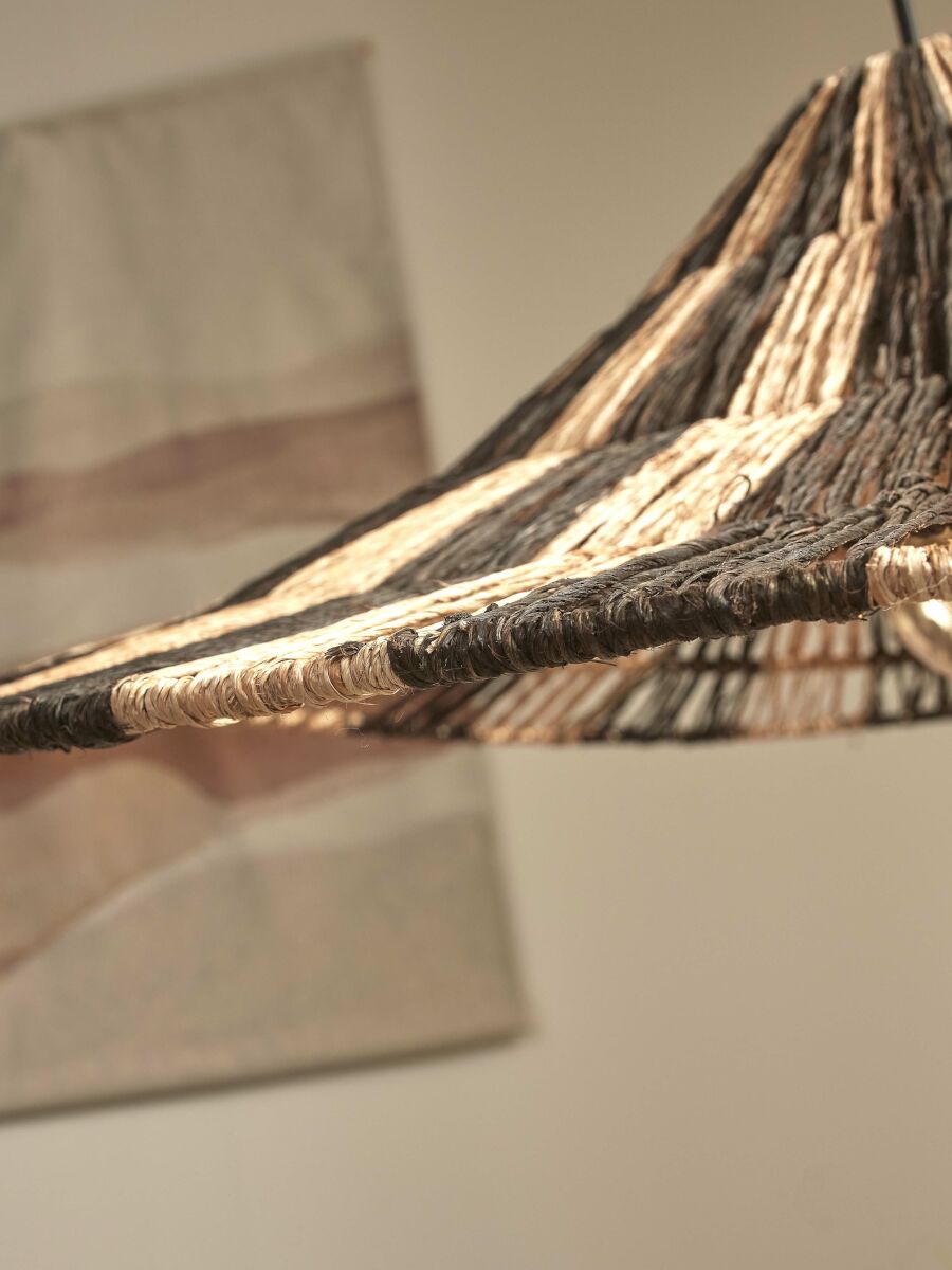 Lampada a sospensione Cuzco rattan naturale/nero GOOD&MOJO – disegno con le misure
