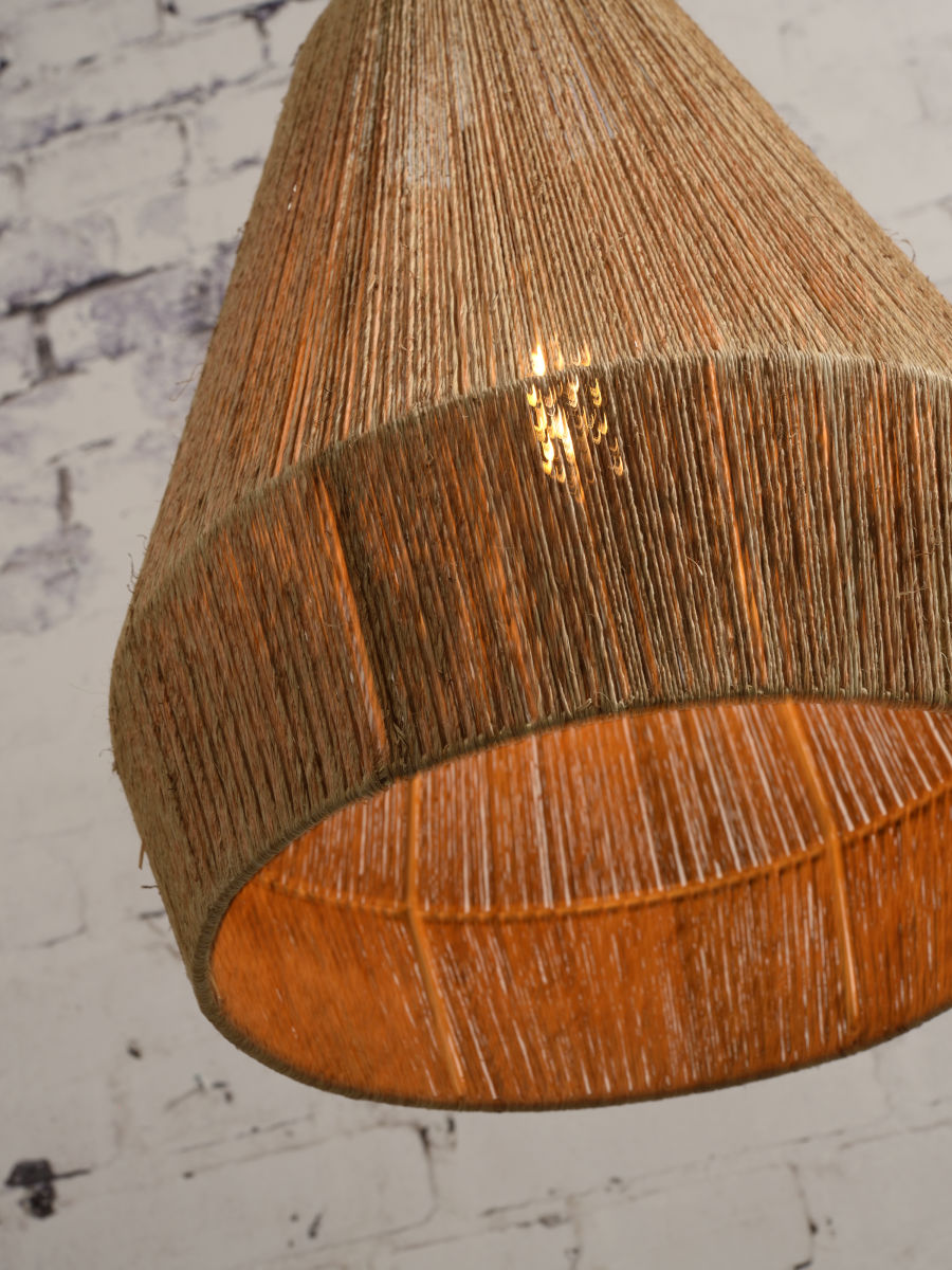 Lampa wisząca z rattanu czarna GOOD&MOJO Iguazu – rysunek z wymiarami