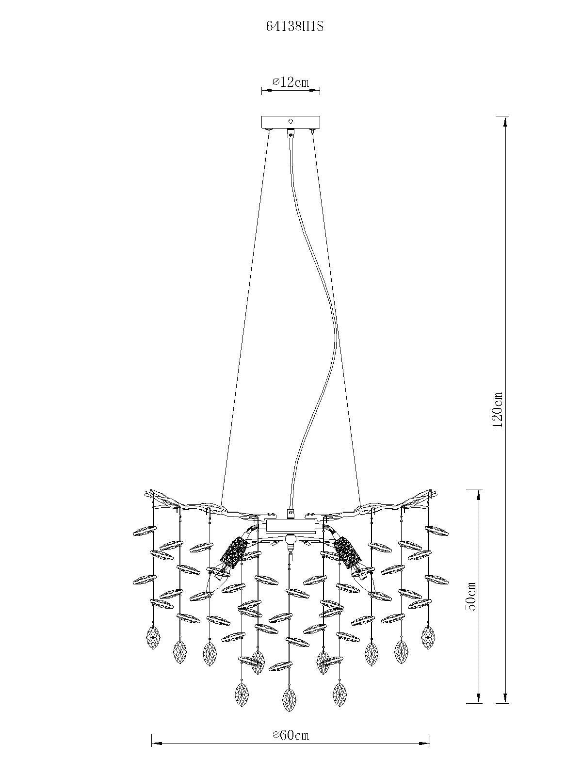 Candelabru din cristal argintiu de dimensiuni medii – imaginea 5