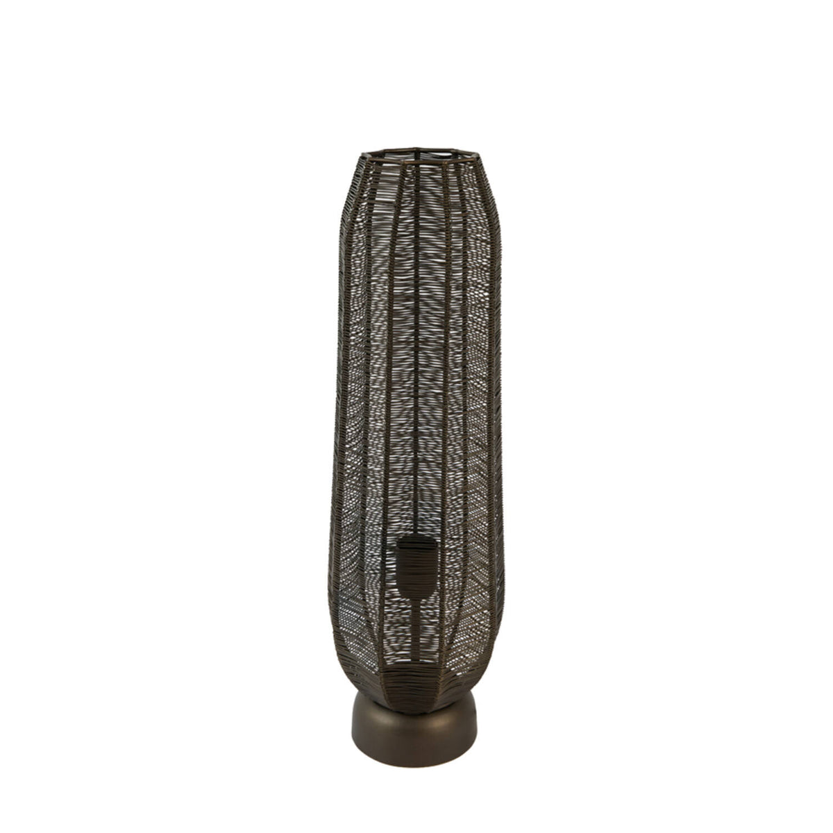 Grande lamparina de mesa metálica bronze da Light & Living Samret