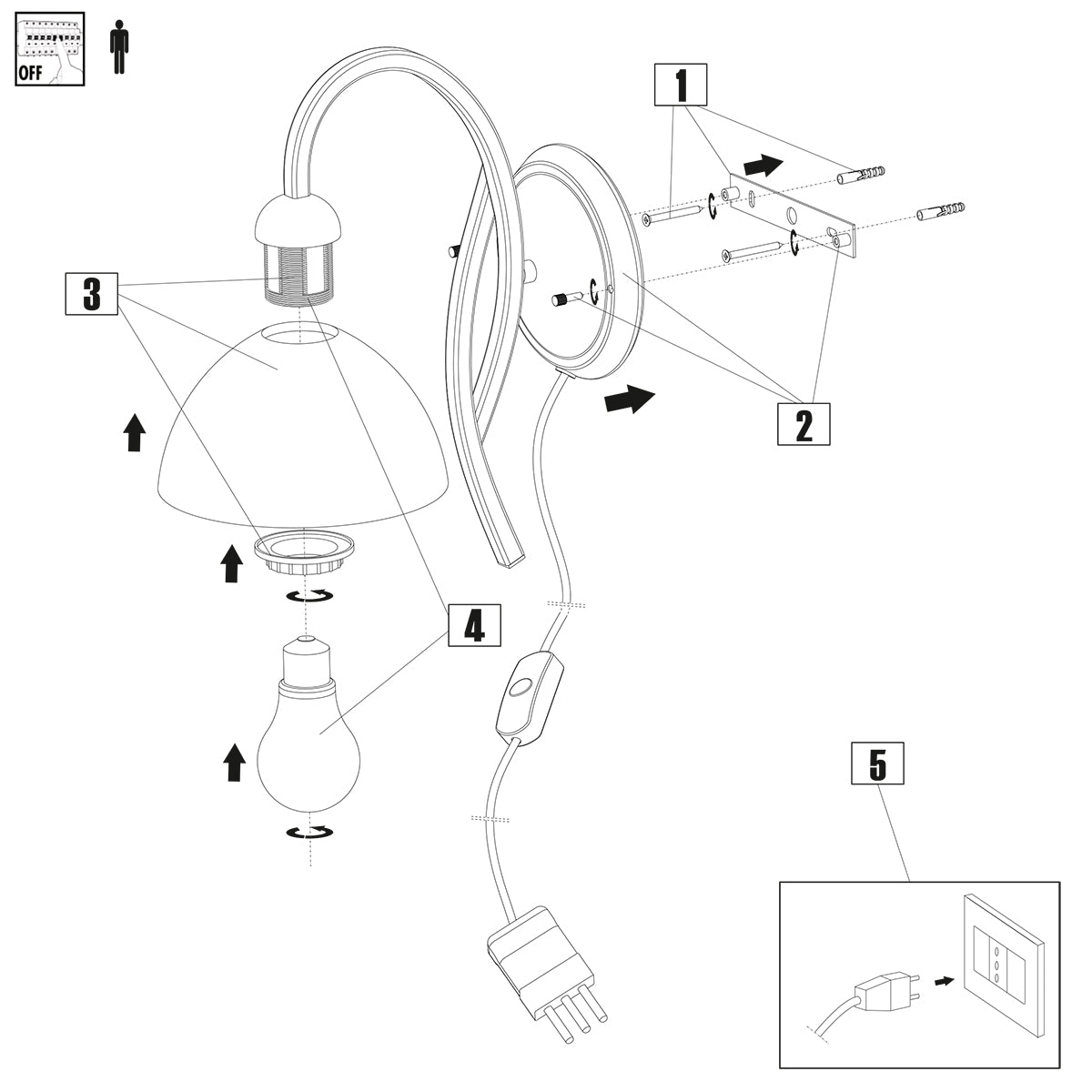 ronde-stalen-wandlamp-melkglas-kap-steinhauer-capri-variant-image9