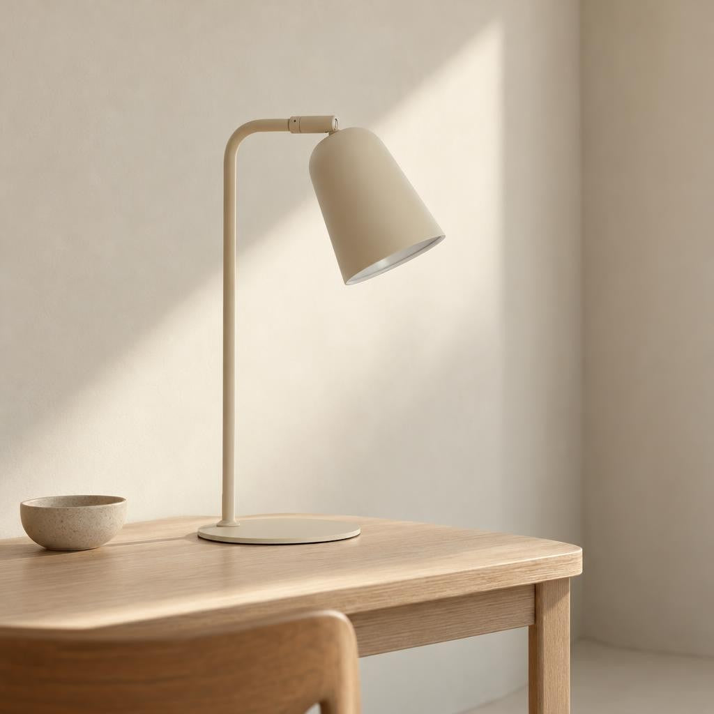 Beige retro tafellamp Light & Living Salomo – sfeerbeeld
