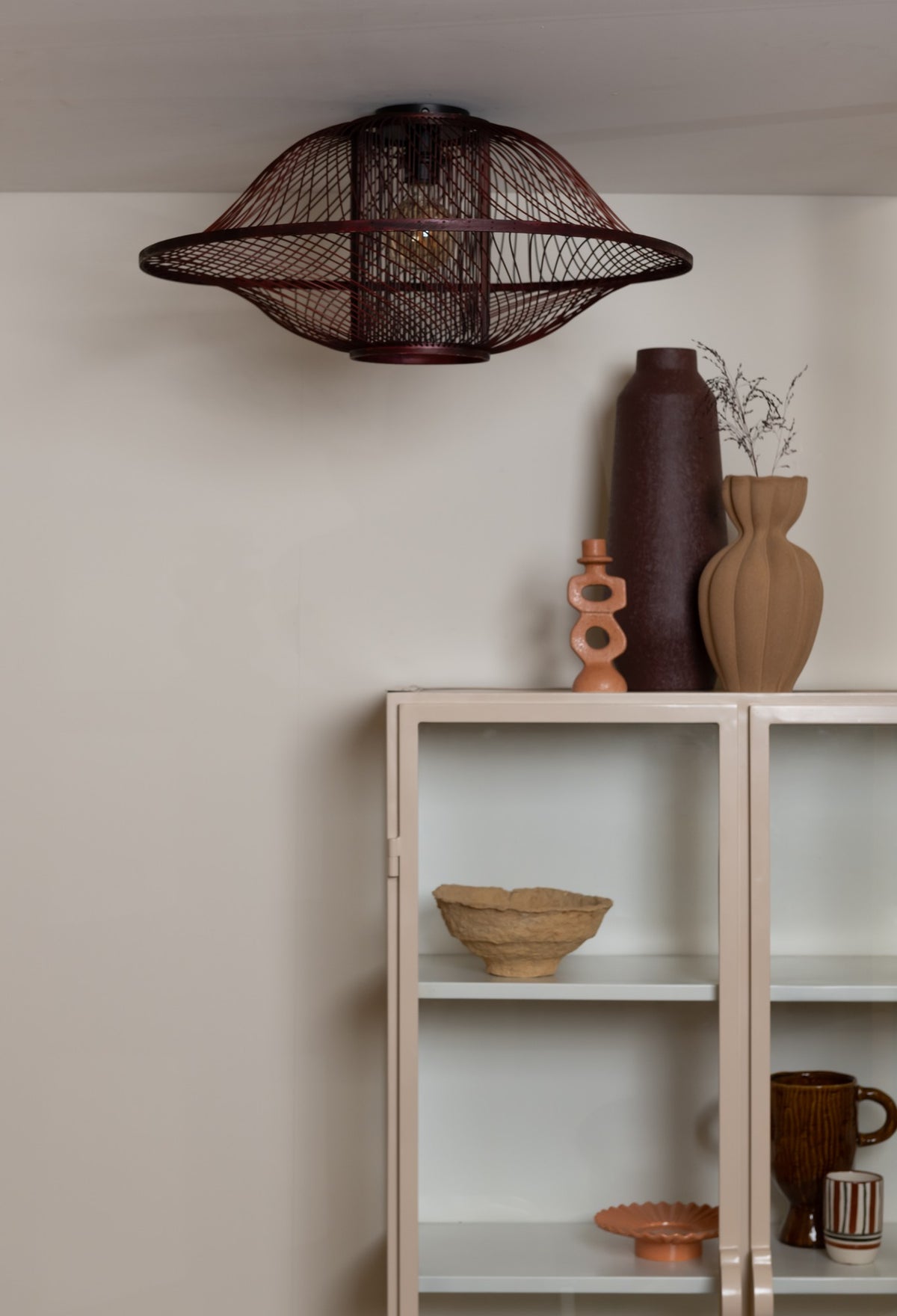 Lampada da soffitto in bambù bordeaux senza tempo GOOD&MOJO Maui – immagine 4
