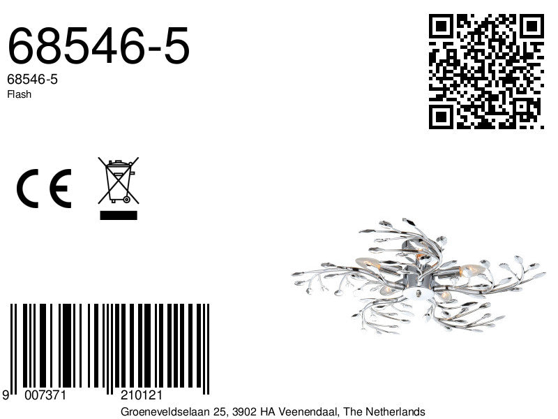 chromen-plafondlamp-5-lichts-takkenkrans-globo-flash-variant-image8a