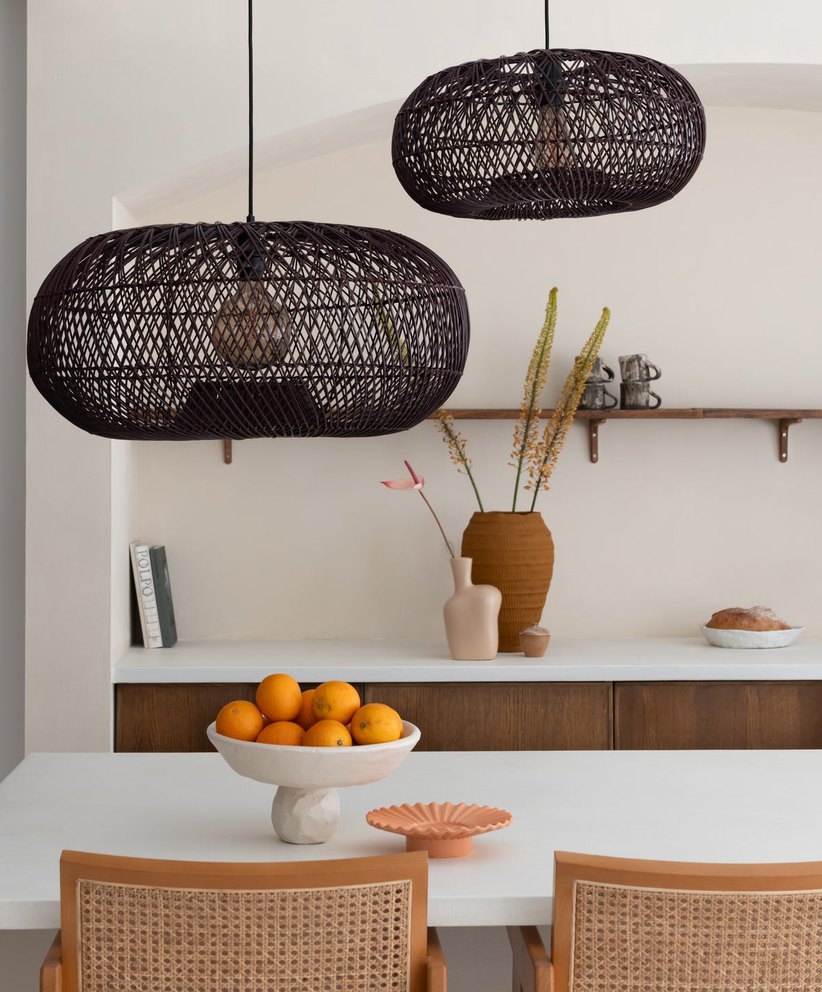 Bordeauxrode rotan hanglamp met vlechtwerk GOOD&MOJO Arizona – afbeelding 5
