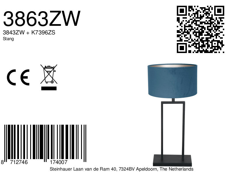 moderne-zwarte-tafellamp-met-blauwe-lampenkap-steinhauer-stang-variant-image8a