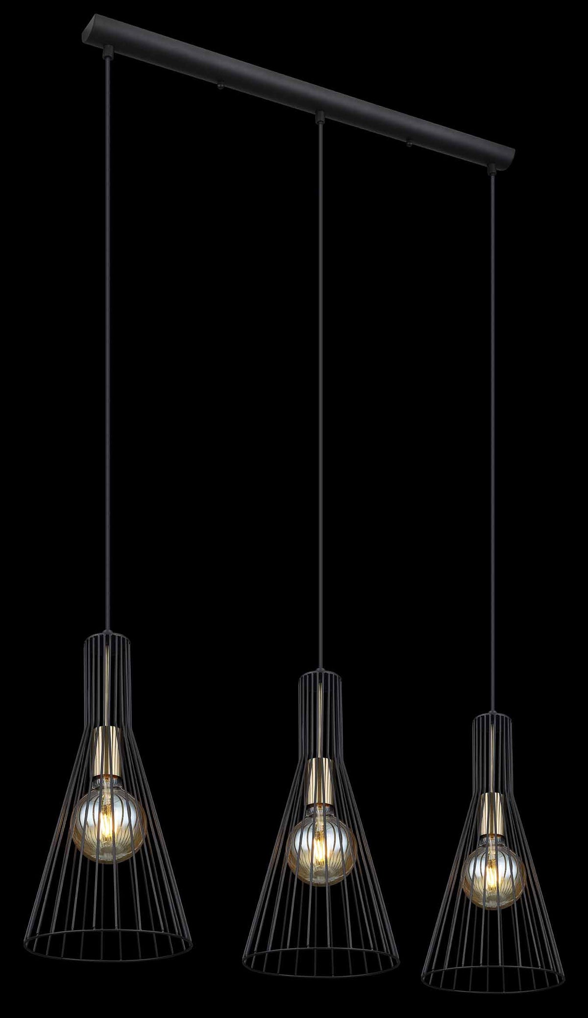 Globo Milli – czarna retro lampa wisząca z metalu – zdjęcie 3