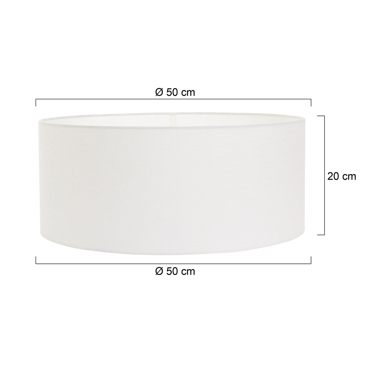 White Linen Lampshade Steinhauer – dimension drawing