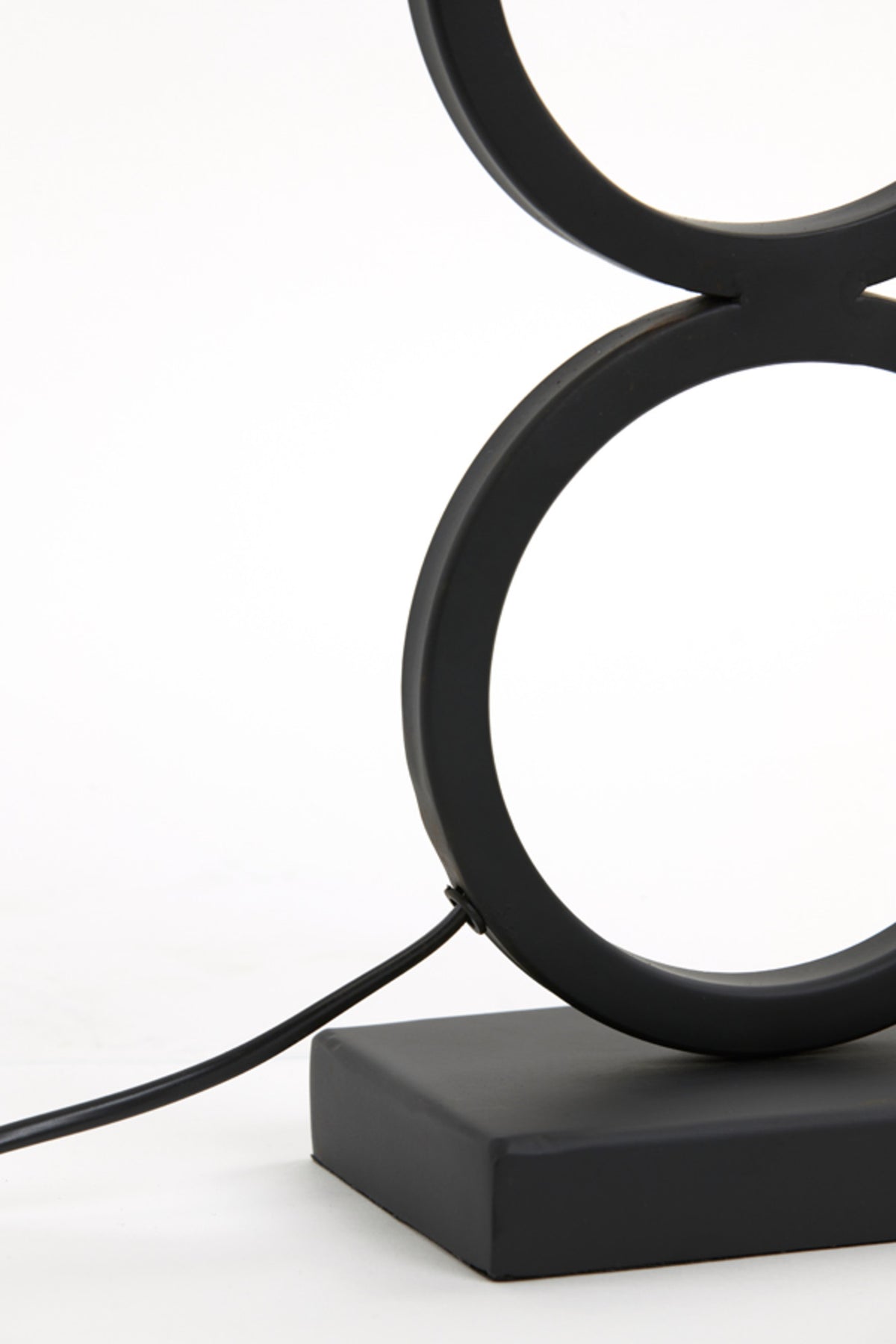 Modern Black Metal Table Lamp Stelios by Light & Living – dimension drawing