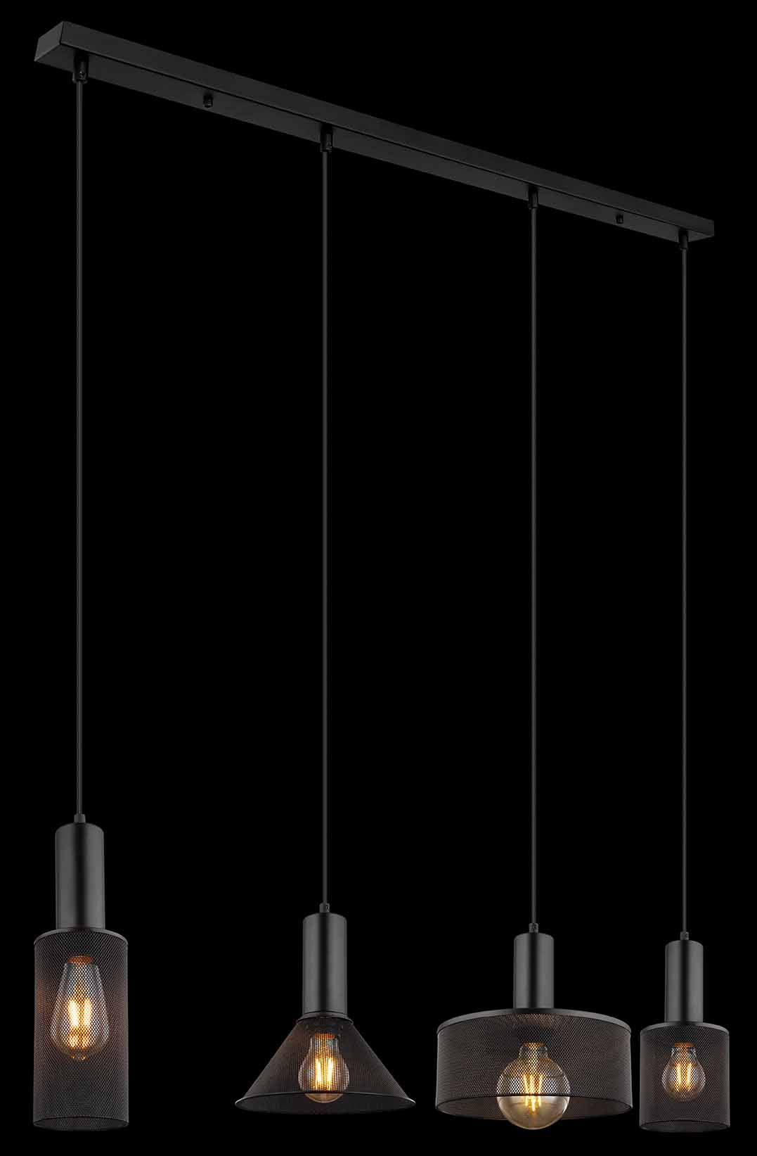 Globo Jedd Black Metal Mesh Pendant Light – image 3