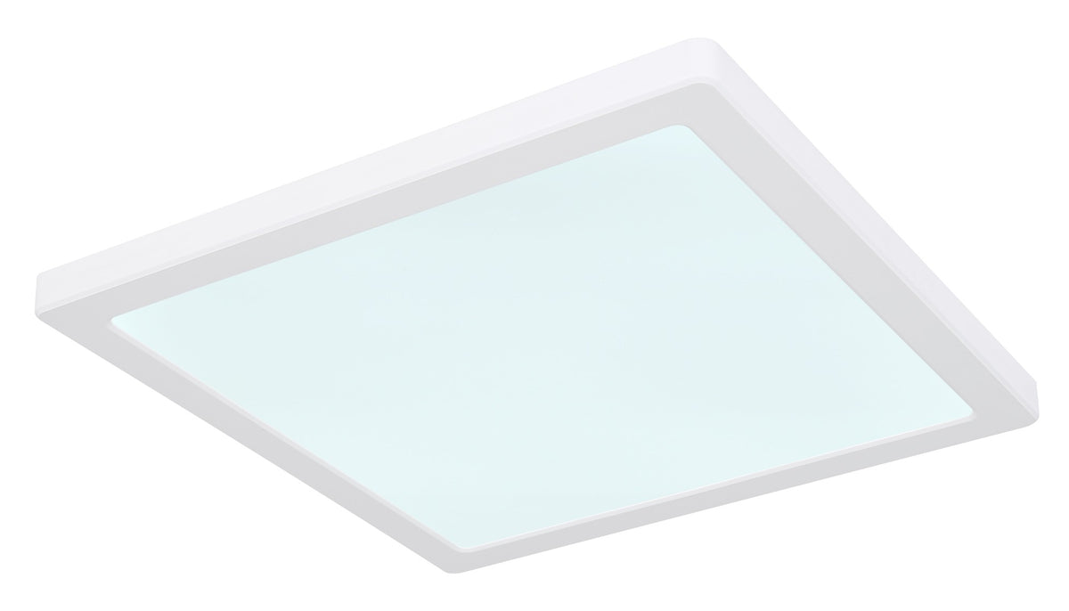 Grande lampada a soffitto LED in plastica bianca – immagine 5