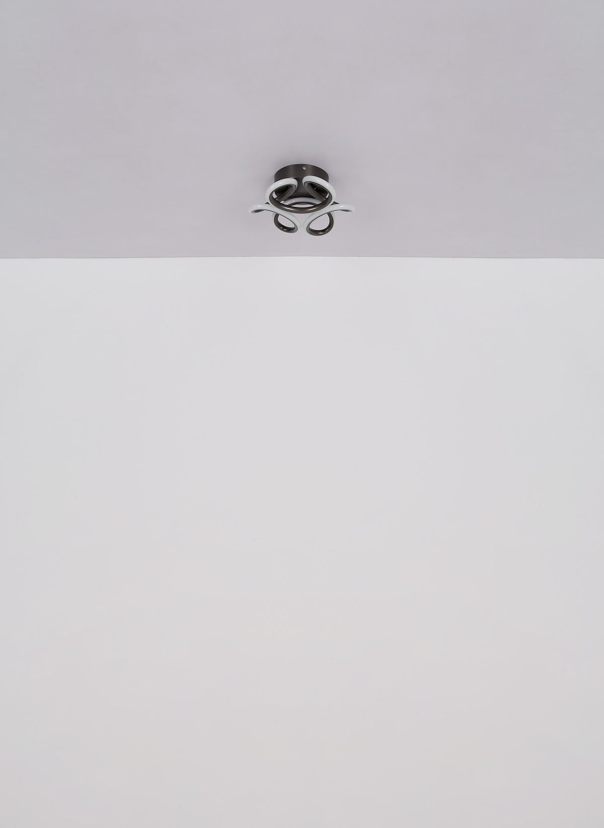 Luz de teto de metal LED em antracite – desenho com dimensões