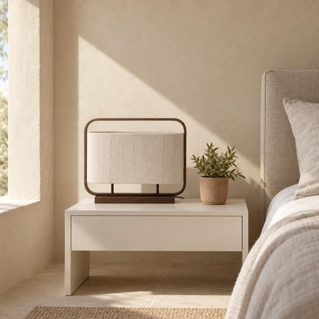 Light & Living Lecce tafellamp bruin metaal – sfeerbeeld