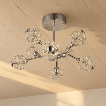 Virina chromen kristallen plafondlamp – hangulatkép