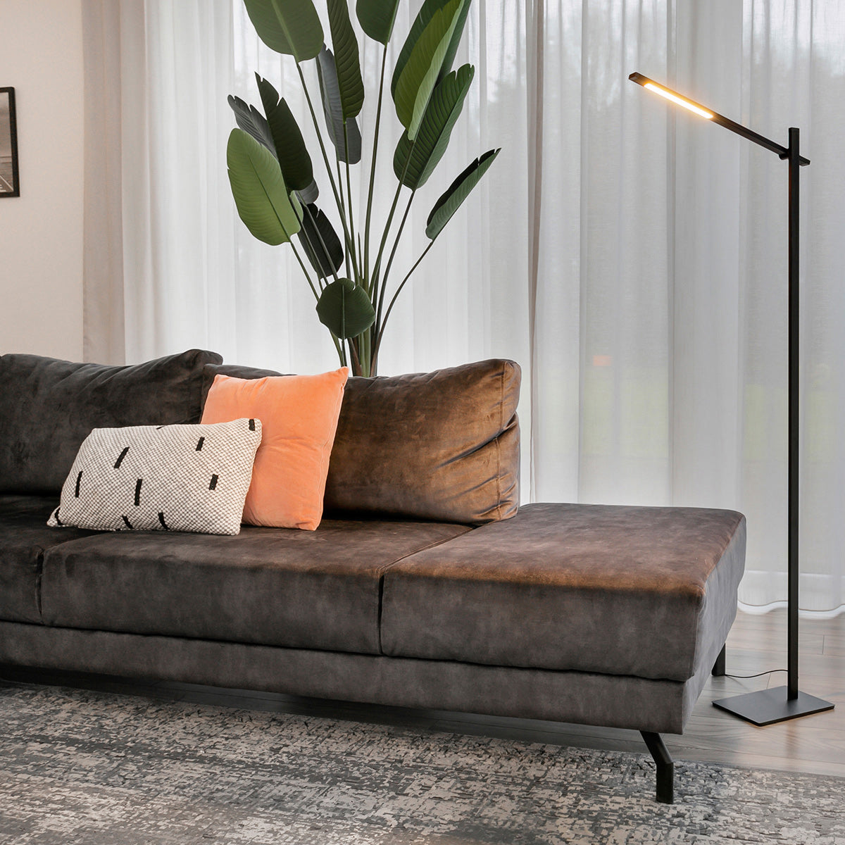 Mexlite Stekk zwarte LED-vloerlamp – afbeelding 2