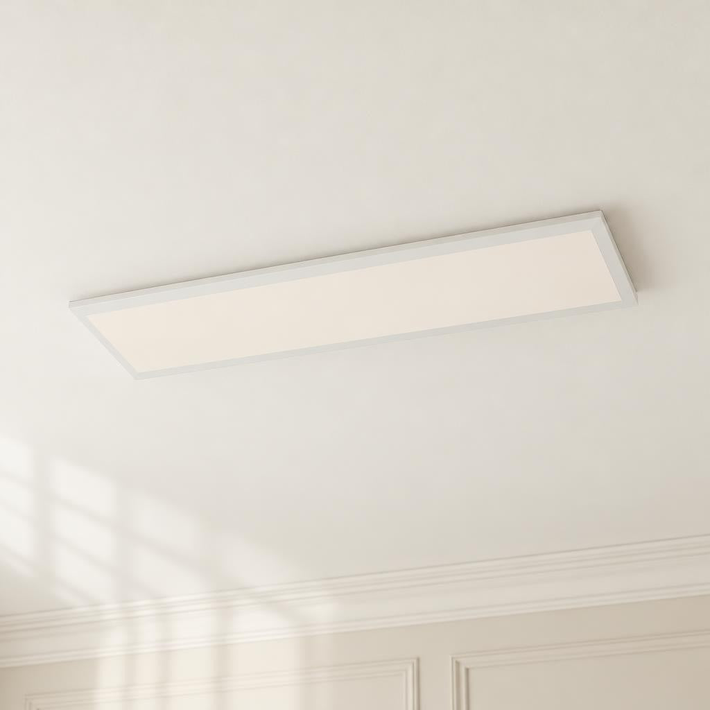 Plafon LED branco Obolg Rosi 80 cm – fotografia de ambiente