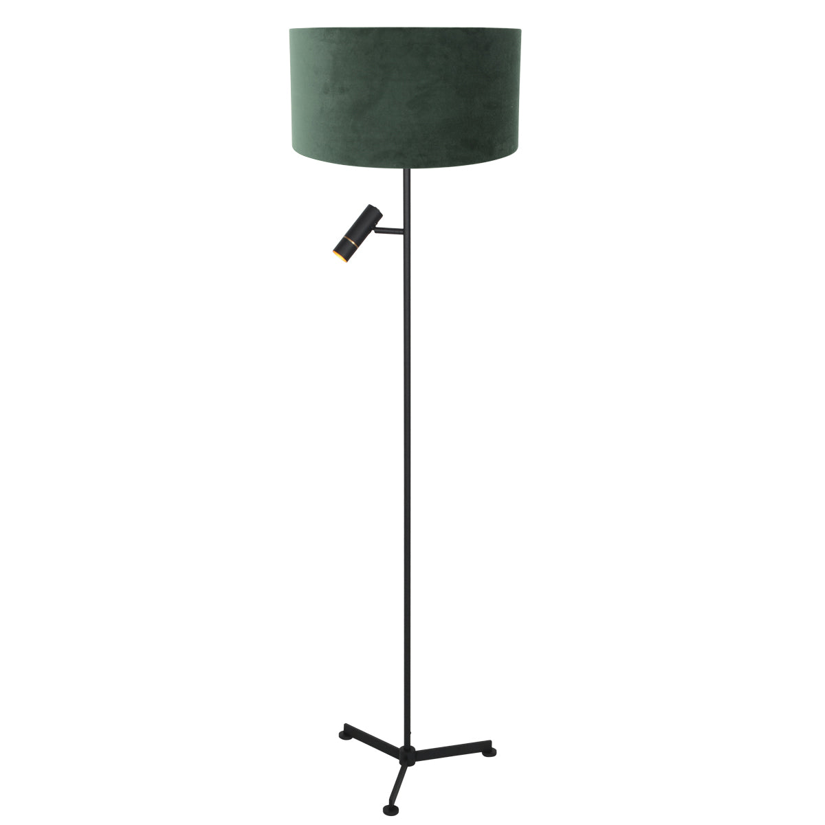 zwarte-tripod-vloerlamp-met-groene-velours-kap-en-leesarm-steinhauer-stang-variant-image1