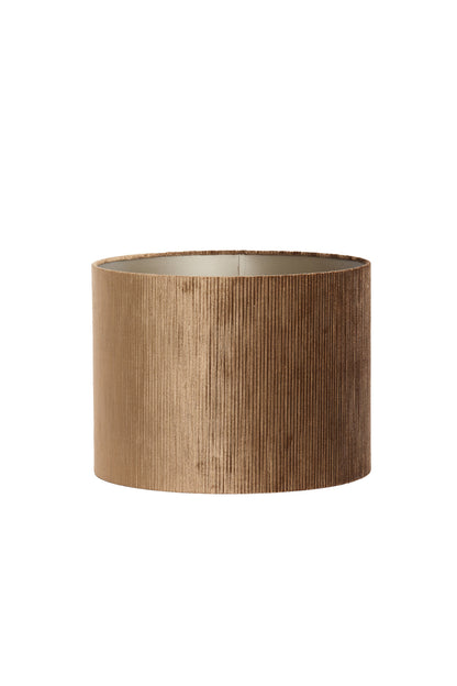 bruine-cilindervormige-fluwelen-lampenkap-light-living-flair-variant-image1