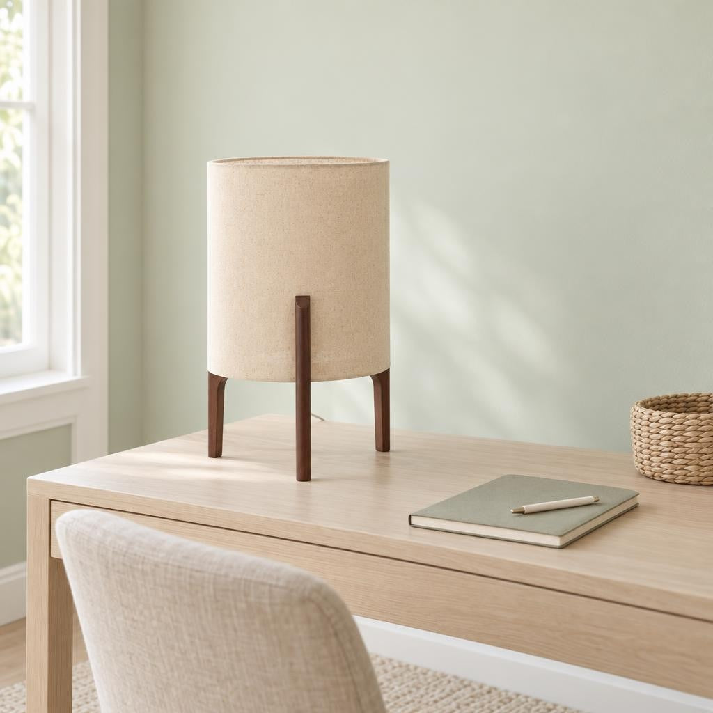 Candeeiro de mesa em madeira natural Light & Living Litto – fotografia de ambiente