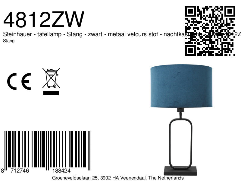 tafellamp-met-blauwe-velours-kap-op-zwart-designframe-steinhauer-stang-variant-image8a