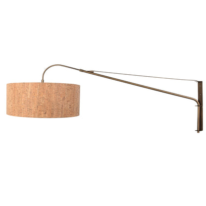 bronzen-wandlamp-met-beige-kurkstructuur-kap-steinhauer-elegant-classy-variant-image1