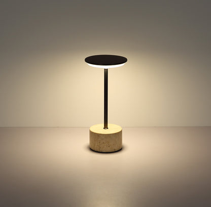 Lampada da tavolo LED in travertino grigio d'atmosfera – disegno con le misure