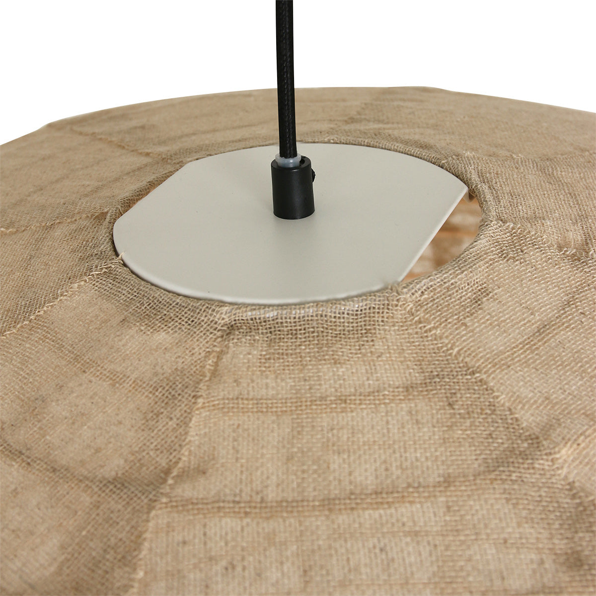 Anne Light & Home Bangalore Beige Fabric Pendant Light – image 4