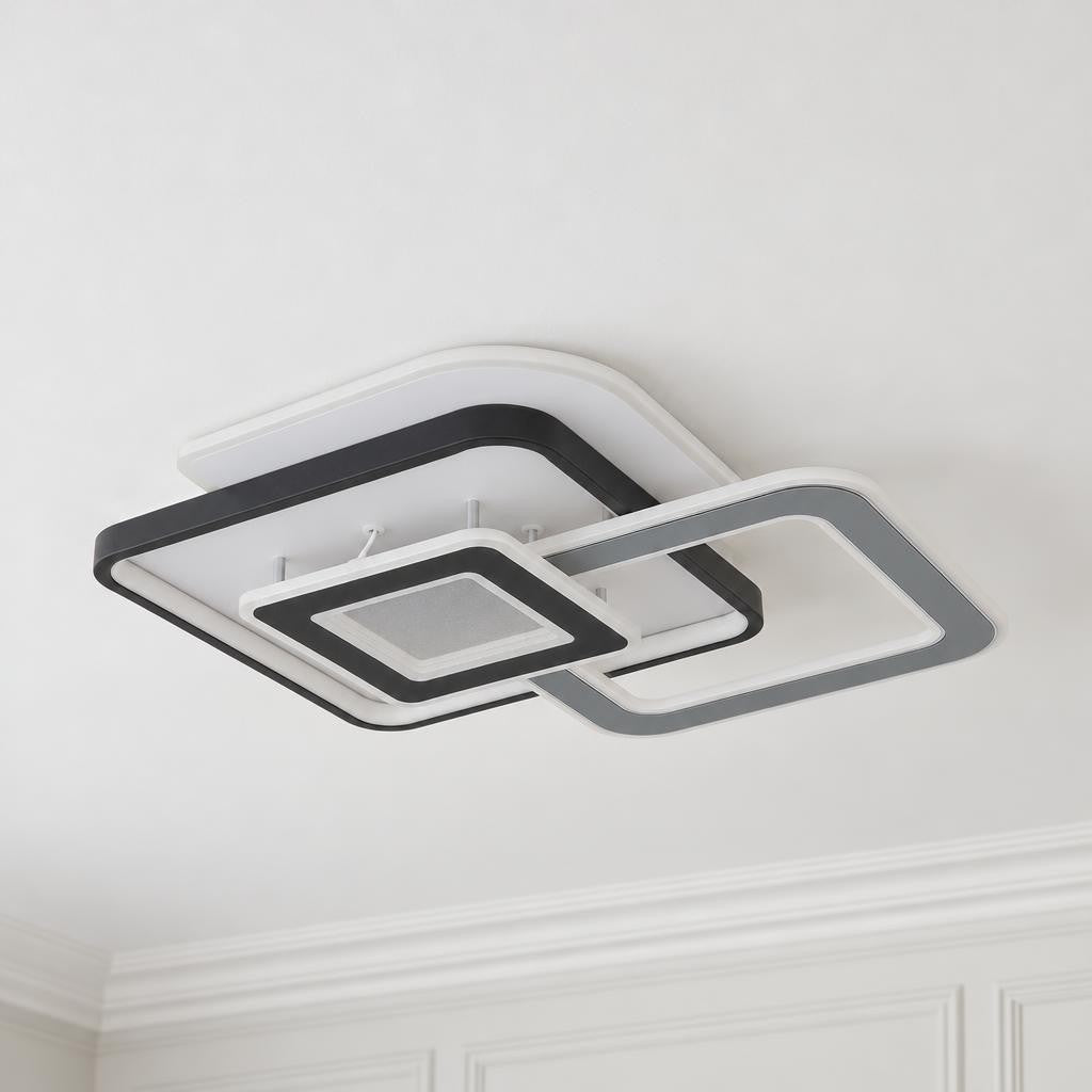 Plafoniera LED bianca Obolg Brienna, 40 W – foto d'ambiente