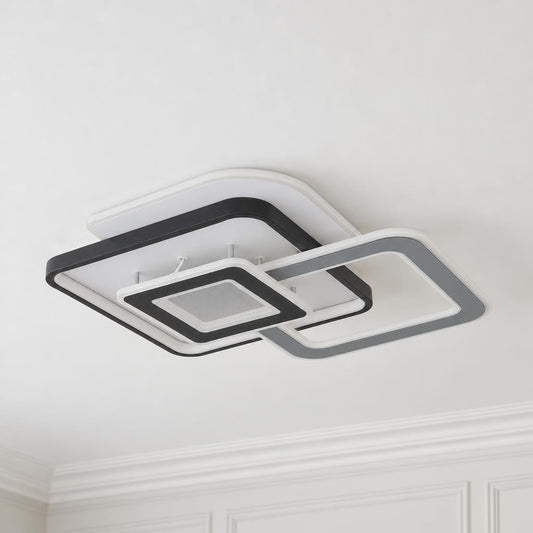 Stropní LED svítidlo Globo Brienna, bílé, 40 W – fotografie v interiéru
