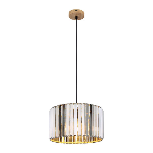 Lampadario in cristallo di colore legno elegante