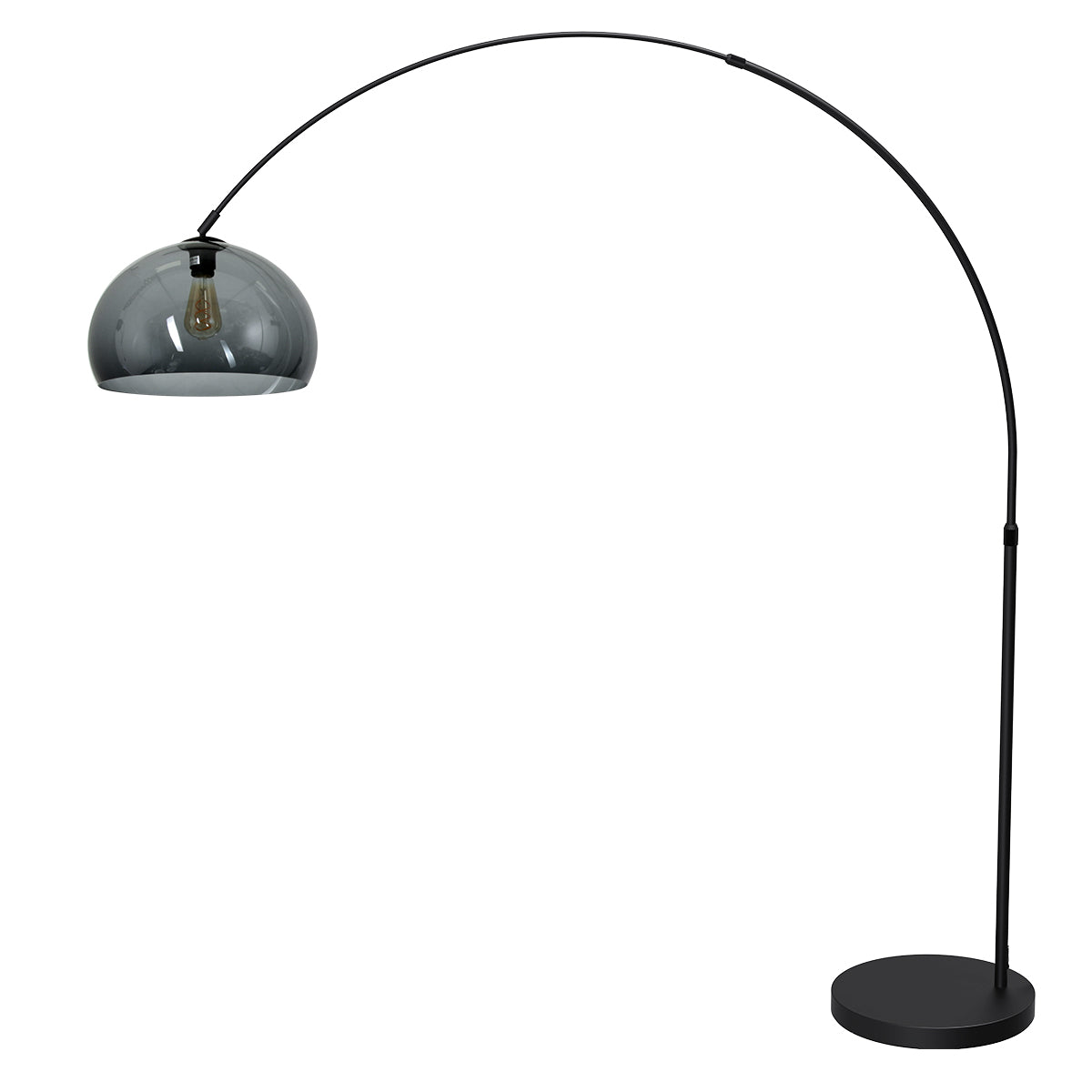 booglamp-zwart-met-rookglas-look-kunststof-kap-verstelbaar-e27-mexlite-flair-variant-image1