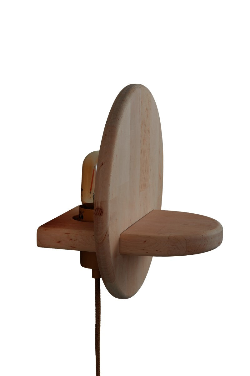 Luminária de parede de madeira de alder na cor natural, GOOD&MOJO Corsica – imagem 1