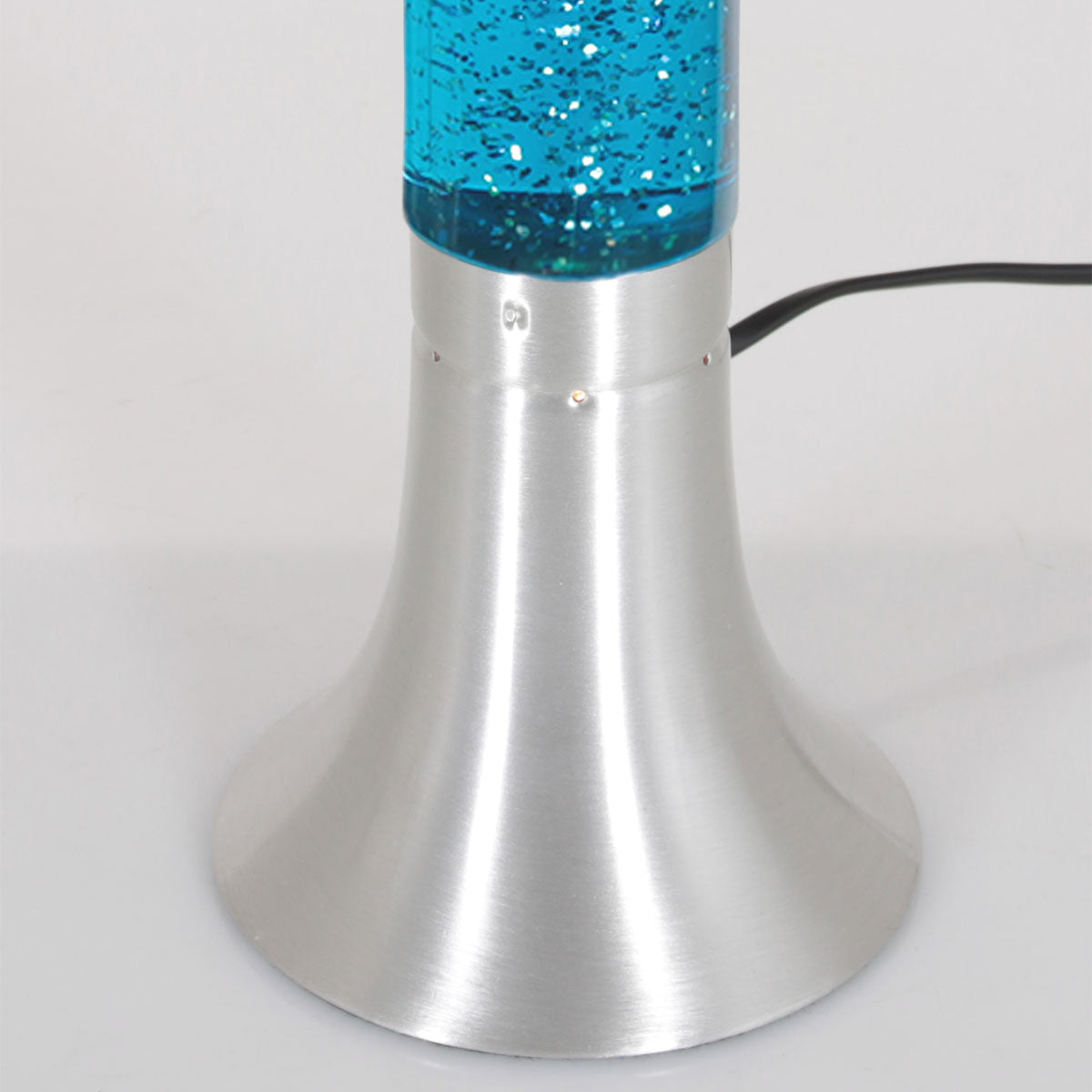 Błyszcząca lampa lawowa Volcan Mexlite, stalowo-niebieska – zdjęcie 5