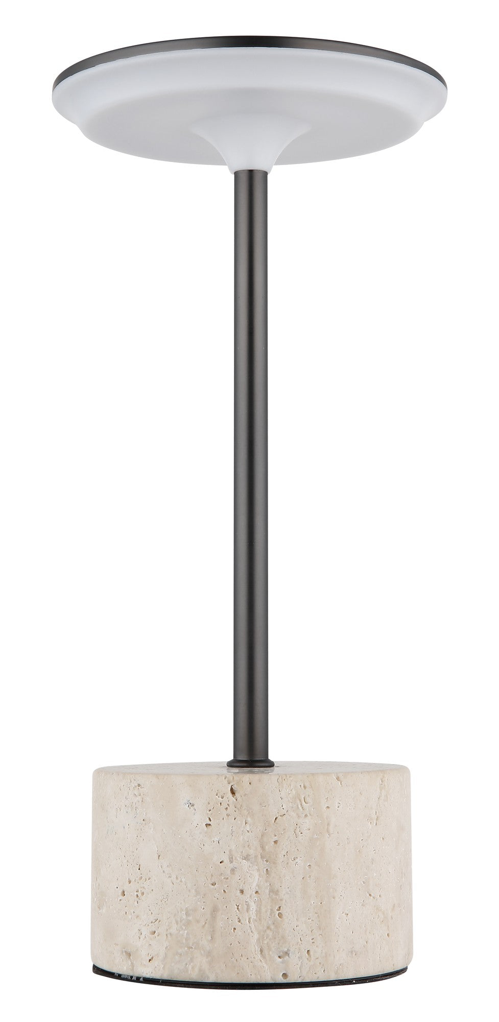 Lampada da tavolo LED in travertino grigio d'atmosfera – immagine 1