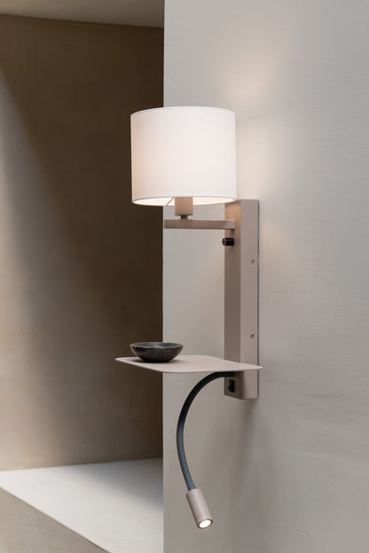 Lampada da parete in lino bianco e sabbia grande It's About RoMi Florence – immagine 3