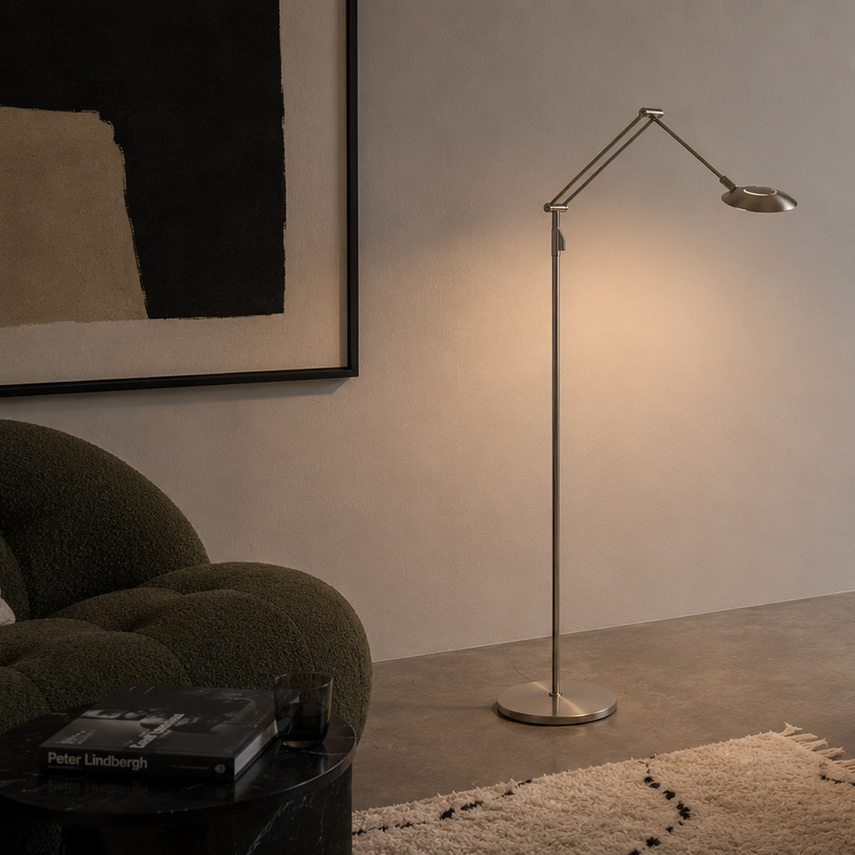 Steinhauer Exclusive Zenith2 podna lampa od čelika s rotirajućom glavom – slika 2