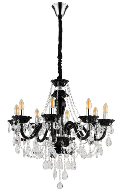 Candelabro de cristal cromado elegante – imagem 1