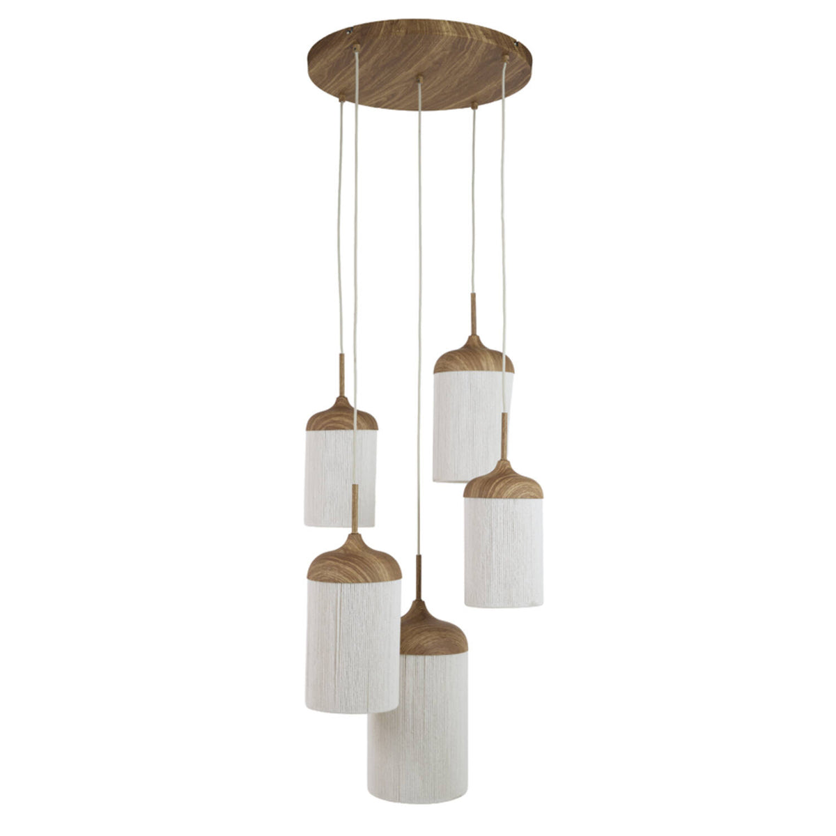 Lampada a sospensione in metallo di colore naturale piccolo Light & Living Dania