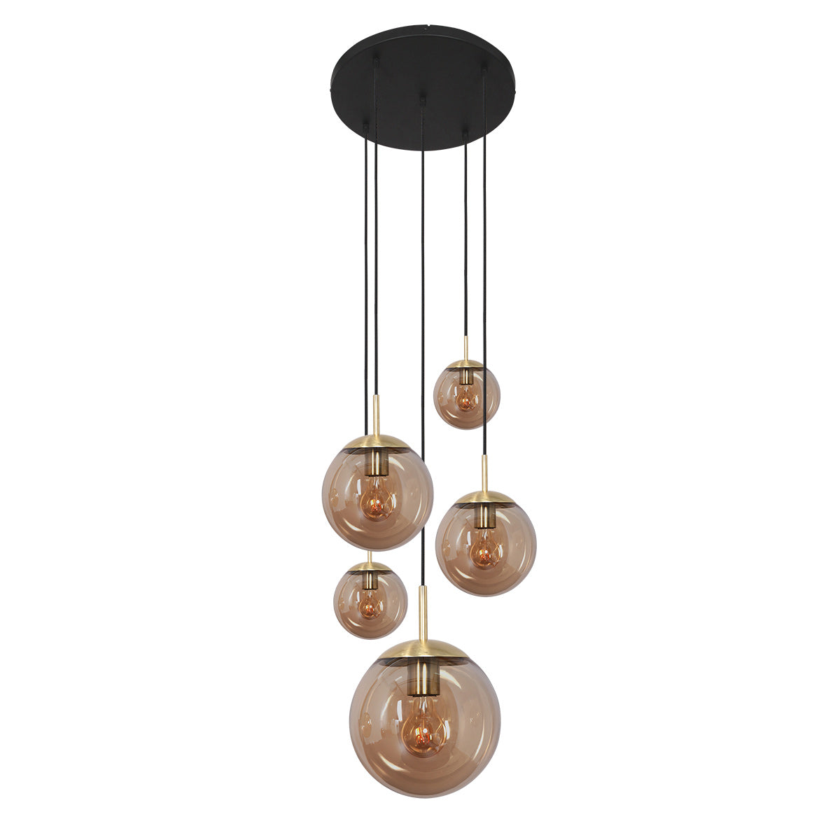 Steinhauer Bollique hanglamp met amberkleurig glas – afbeelding 10