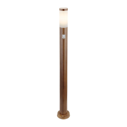 Lampada da esterno in acciaio inossidabile color legno elegante