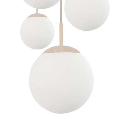 Lampadario Bollique Steinhauer a 5 luci color crema – immagine 5