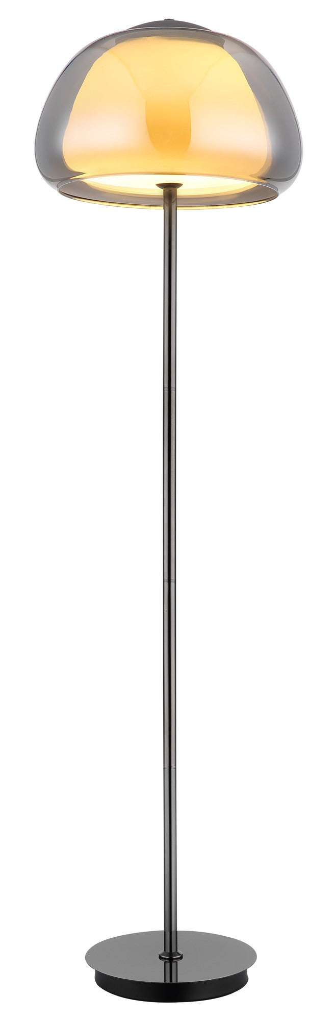 Sottile lampada da terra LED in metallo gunmetal – immagine 4