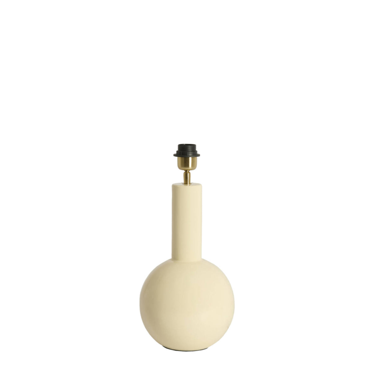 Affascinante base in metallo color crema Light & Living Benao
